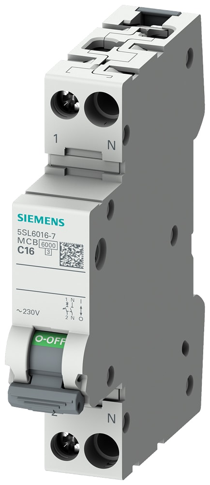 Siemens Industry - CIRCUIT BREAKER 6KA 1+N/1MW B20