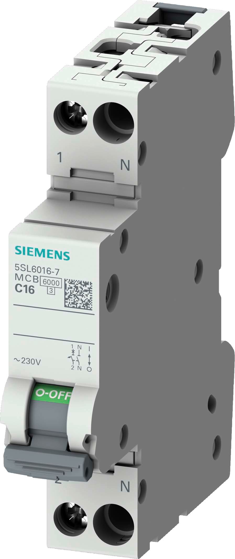 Siemens Industry - CIRCUIT BREAKER 6KA 1+N/1MW B16
