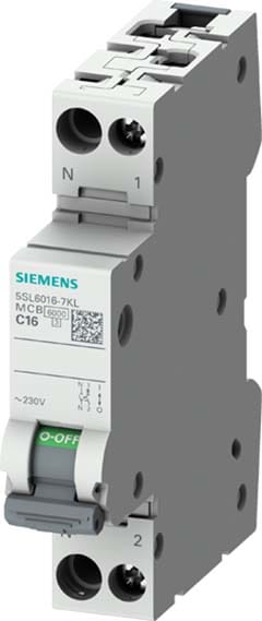 Siemens Industry - CIRCUIT BREAKER 6KA 1+N/1MW NL C10
