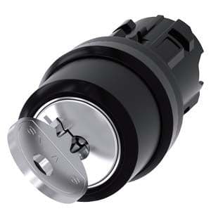 Siemens Industry - Commutateur à clé RONIS, 22 mm, rond, plastique, N de serrure 421, avec 2 clés,