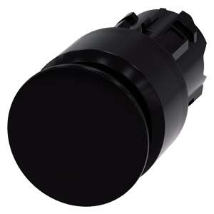 Siemens Industry - Bouton-poussoir coup de poing, 22 mm, rond, plastique, noir, 30 mm, à accrochage