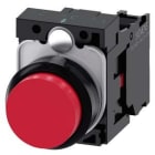 Siemens Industry - bouton, 22 mm, rond, plastique, rouge, Bouton, haut, sans maintien, avec support