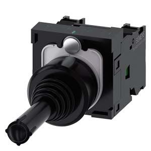 Siemens Industry - Manipulateur, 22 mm, rond, plastique, noir, 2 positions de commutation, vertical