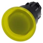 Siemens Industry - BOUTON COUP POING LUMINEUX, 40MM, JAUNE