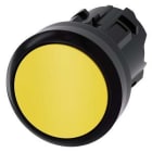 Siemens Industry - bouton, 22 mm, rond, plastique, jaune, Bouton, plat sans maintien, avec marquage