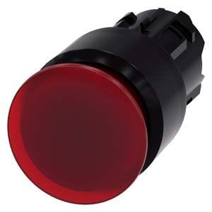 Siemens Industry - BOUTON COUP POING LUMINEUX, 30MM, ROUGE