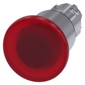Siemens Industry - BOUTON COUP POING LUMINEUX, 40MM, ROUGE