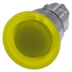 Siemens Industry - BOUTON COUP POING LUMINEUX, 40MM, JAUNE