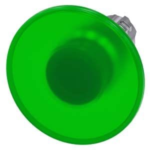 Siemens Industry - Bouton poussoir coup de poing lumineux, 22 mm, rond, le métal, brillant, vert, 6