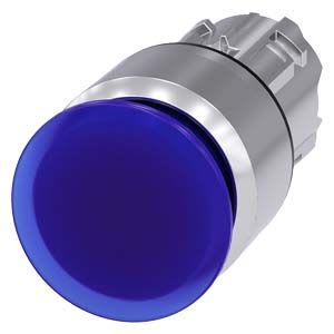Siemens Industry - BOUTON COUP POING LUMINEUX, 30MM, BLEU