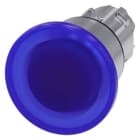 Siemens Industry - BOUTON COUP POING LUMINEUX, 40MM, BLEU