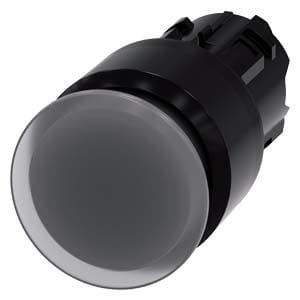Siemens Industry - Bouton poussoir coup de poing lumineux, 22 mm, rond, plastique, transparent, 30