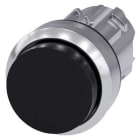 Siemens Industry - bouton, 22 mm, rond, le métal, brillant, noir, Bouton, forte sans maintien, avec