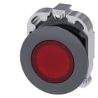 Siemens Industry - bouton-poussoir lumineux, 30 mm, rond, le métal, mat, rouge, Collerette p. monta
