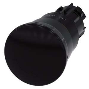 Siemens Industry - bouton-poussoir coup de poing, 22 mm, rond, plastique, noir, 40 mm, man?uvre pos
