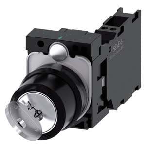 Siemens Industry - Commutateur à clé RONIS, 22 mm, rond, plastique, N de serrure SB30 avec 2 clés,