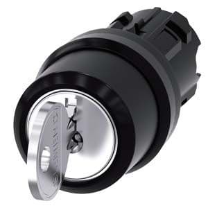 Siemens Industry - Commutateur à clé RONIS, 22 mm, rond, plastique, N de serrure SB30 avec 2 clés,