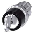 Siemens Industry - Commutateur à clé RONIS, 22 mm, rond, le métal, brillant, N de serrure 455, ave
