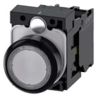 Siemens Industry - bouton-poussoir lumineux, 22 mm, rond, plastique, transparent, Bouton, plat, san