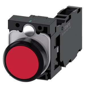Siemens Industry - BOUTON-POUSSOIR, ROUGE
