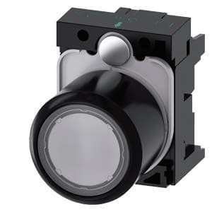 Siemens Industry - bouton, compact, à course allongée (12 mm), 22 mm, rond, plastique, transparent,