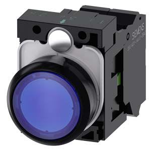 Siemens Industry - BOUTON-POUSSOIR LUMINEUX, BLEU