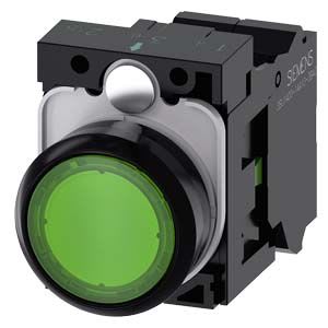 Siemens Industry - BOUTON-POUSSOIR LUMINEUX, VERT