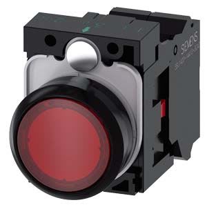 Siemens Industry - BOUTON-POUSSOIR LUMINEUX, ROUGE