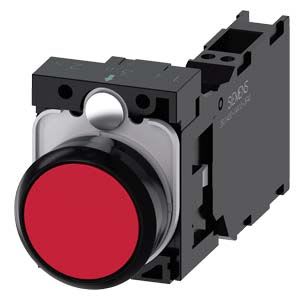 Siemens Industry - BOUTON-POUSSOIR, ROUGE