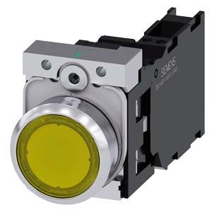 Siemens Industry - BOUTON-POUSSOIR LUMINEUX, JAUNE