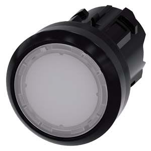 Siemens Industry - bouton-poussoir lumineux, 22 mm, rond, plastique, blanc, Bouton, plat, à accroch