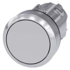 Siemens Industry - bouton, 22 mm, rond, le mtal, brillant, gris, bouton, plat sans maintien