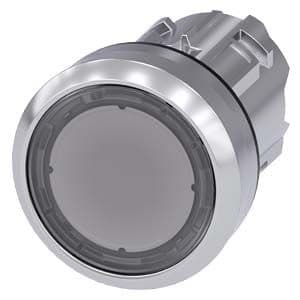 Siemens Industry - bouton-poussoir lumineux, 22 mm, rond, le métal, brillant, transparent, Bouton,