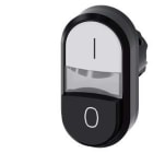 Siemens Industry - B.-POUS. LUM. DBLE TOUCHE, BLANC, NOIR