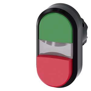 Siemens Industry - B.-POUS. LUMIN. DBLE TOUCHE, VERT, ROUGE