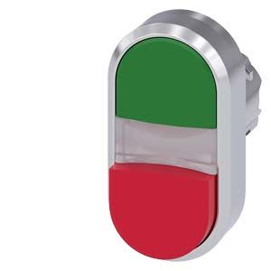 Siemens Industry - B.-POUS. DBLE TOUCHE, VERT, ROUGE