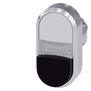 Siemens Industry - B.-POUS. DBLE TOUCHE, BLANC, NOIR