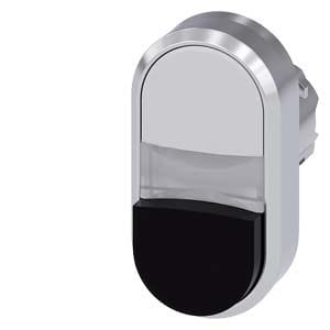 Siemens Industry - B.-POUS. DBLE TOUCHE, BLANC, NOIR