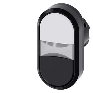 Siemens Industry - B.-POUS. DBLE TOUCHE, BLANC, NOIR