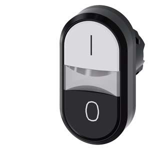 Siemens Industry - B.-POUS. DBLE TOUCHE, BLANC, NOIR