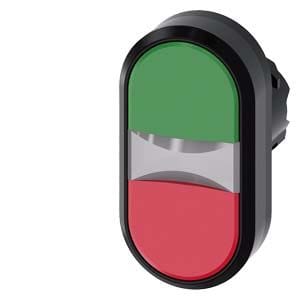 Siemens Industry - B.-POUS. LUMIN. DBLE TOUCHE, VERT, ROUGE