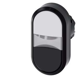 Siemens Industry - B.-POUS. LUM. DBLE TOUCHE, BLANC, NOIR