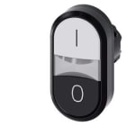 Siemens Industry - B.-POUS. LUM. DBLE TOUCHE, BLANC, NOIR