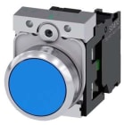 Siemens Industry - bouton, 22 mm, rond, Métal, brillant, bleu, Bouton, plat, sans maintien, 1S, bor