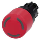 Siemens Industry - BOUT CP PNG LUM ARR.URGENCE, 30MM, ROUGE
