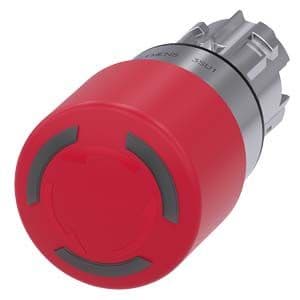 Siemens Industry - BOUT CP PNG LUM ARR.URGENCE, 30MM, ROUGE