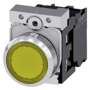 Siemens Industry - BOUTON-POUSSOIR LUMINEUX, JAUNE