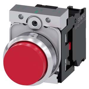 Siemens Industry - BOUTON-POUSSOIR, ROUGE