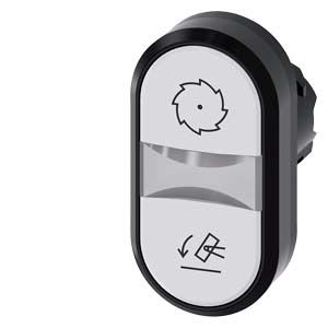 Siemens Industry - B.-POUS. LUMIN. DBLE TOUCHE, BLANC,BLANC