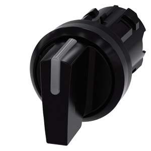 Siemens Industry - Commutateur à manette éclairable, 22 mm, rond, plastique, noir, manette courte,